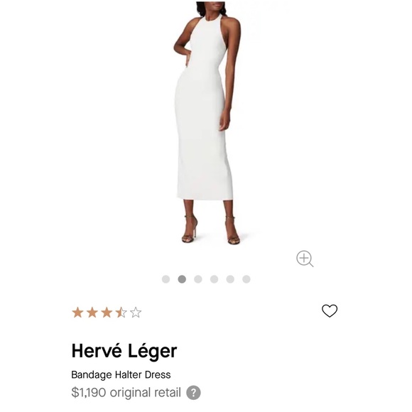 Herve Leger Dress Bandage Halter Gown - Picture 2 of 16